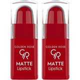 Golden Rose Matte Lipstick (Mini) No:35 - Ruj 2li paket
