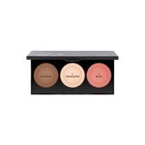 Golden Rose Metals Sculpting Palette, Contour, Highlighter, Blush, 3x4.5g