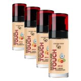Golden Rose Moisture Touch Foundation No: 104 - Hyaluronik Asitli Nemlendirici Fondöten SPF 20-30 ml (4 paketi)