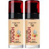 Golden Rose Moisture Touch Foundation No: 107 - Hyaluronik Asitli Nemlendirici Fondöten SPF 20-30 ml (2 paketi)