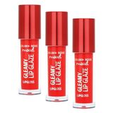 Golden Rose Mood Gleamy Lip Glaze Lipgloss No:205 Cherry Pop - Renkli Dudak Parlatıcısı (3 paketi)