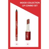 Golden Rose Mood Lip Combo Set - Defining Dudak Kalemi No:03 - Satiny Matte Ruj No:02