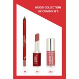 Golden Rose Mood Lip Combo Set - Defining Dudak Kalemi No:03 - Satiny Matte Ruj No:03 - Shimmer Dudak Parlatıcıs