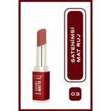 Golden Rose Mood Satiny Matte Lipstick No: 03 Nude Rose - Nemlendirici Mat Ruj