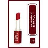 Golden Rose Mood Satiny Matte Lipstick No: 08 Candy Red - Nemlendirici Mat Ruj