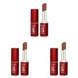 Golden Rose Mood Satiny Matte Lipstick No:02 Velvet Taupe - Mat Ruj (3 paketi)