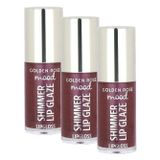 Golden Rose Mood Shimmer Lip Glaze Lipgloss No:254 Berry Spark - Renkli Dudak Parlatıcısı (3 paketi)