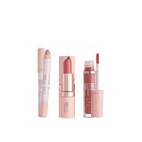 Golden Rose Nude Look 3'lü Makyaj Seti - Ruj - Lipgloss - Aydınlatıcı Kalem