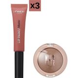 Golden Rose Nude Look Matte Baked Eyeshadow Tekli Mat Far + Loreal Paris Infaillible Lip Paint Matte 201 Ruj X 3