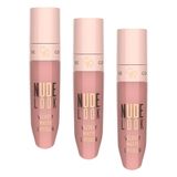 Golden Rose Nude Look Velvety Matte Lipcolor Likit No:03 Rosy Nude (3 paketi)
