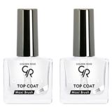 Golden Rose Oje Kurutucu Top Coat 2'li Set 60 Saniyede Kuruyan UV Korumalı Maxi Brush Fırçalı