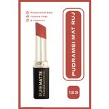 Golden Rose Pure Matte Powder Lipstick No: 123 - Pudralı Mat Ruj