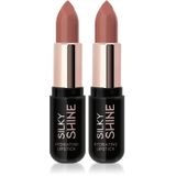 GOLDEN ROSE Silky Shine Hydrating Lipstick - Nemlendirici Ruj No:203 (2 paketi)