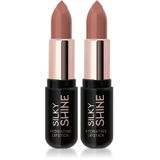 GOLDEN ROSE Silky Shine Hydrating Lipstick - Nemlendirici Ruj No:205 (2 paketi)