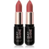 GOLDEN ROSE Silky Shine Hydrating Lipstick - Nemlendirici Ruj No:210 (2 paketi)