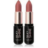 GOLDEN ROSE Silky Shine Hydrating Lipstick - Nemlendirici Ruj No:211 (2 paketi)