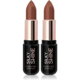 GOLDEN ROSE Silky Shine Hydrating Lipstick - Nemlendirici Ruj No:214 (2 paketi)
