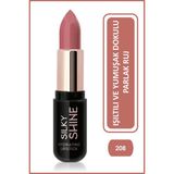 Golden Rose Silky Shine Hydrating Lipstick No:208 - Seramid ve Jojoba Yağlı Nemlendirici Ruj - Pembe