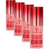 Golden Rose Smart Cheek Liquid Blusher No: 104 Şeftali Pembe - Cam Cilt Görünümü Veren Likit Allık (4 paketi)