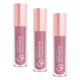 Golden Rose Soft & Matte Creamy Lipcolor No: 110 - Kurutmayan Yumuşak Mat Likit Ruj (3 paketi)
