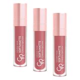 Golden Rose Soft & Matte Creamy Lipcolor No: 111 - Kurutmayan Yumuşak Mat Likit Ruj (3 paketi)