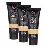 Golden Rose Stay Soft Smooth Hydrating Foundation No:207 - Nemlendirici Fondöten (3 paketi)