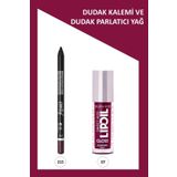 Golden Rose Sweet Kiss Lip Oil Gloss No:07 Blueberry Acai & Long Lasting Lip Pencil No:215 Seti