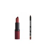 Golden Rose Velvet Matte Lipstick No: 16 ve Emily No: 208 Ruj ve Dudak Kalemi Seti
