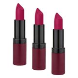 Golden Rose Velvet Matte Lipstick No: 19 - Yoğun Pigmentli Kadifemsi Mat Ruj (3 paketi)