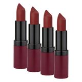 Golden Rose Velvet Matte Lipstick No: 22 - Yoğun Pigmentli Kadifemsi Mat Ruj (4 paketi)