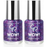 Golden Rose Wow Nail Color Glitter No:208 - Oje 2li paket