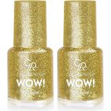Golden Rose Wow Nail Color Oje Glitter No: 202 2li paket
