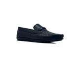 Golden Shoes Siyah Desenli Hakiki Deri Günlük Erkek Loafer Ayakkabı