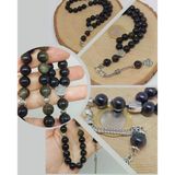 Golden & Siyah Obsidyen Taşı 33lük Tesbih 10mm (36015)