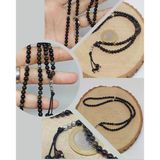 Golden & Siyah Obsidyen Taşı 99luk Tesbih 4mm (24290)