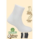 Golden Socks 4 Çift Bambu Erkek Kısa Konç Çorap, Dikişsiz Burun, Yumuşak Doku - Çok Renkli - 41 - 45