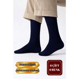 Golden Socks Erkek Pamuklu Dikişsiz Kutu Set Çorap 6'lı Günlük Renkli Premium - 40 - 44 - Çok Renkli