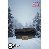 Golden Socks Kadın Kışlık Termal Yün Çorap 5 Çift , Termal Etkili Çorap, Dikişsiz Isı Koruyucu Çorap - Çok Renkli - 36 - 40