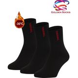 Golden Socks Uzun Konç Soğuğa Dayanıklı 3 Çift Isı Geçirmez Termal Kışlık Yün Çorap - Çok Renkli - 41 - 44