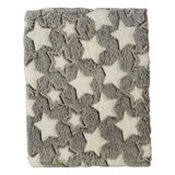 Golden Spring Baby Blanket Yıldızlı Bebek Battaniyesi - Gri - Beyaz - 0 - 6 Ay