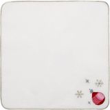 Golden Table Home 4lü Christmas Nakışlı Keten Peçete Seti - Beyaz - Standart
