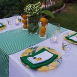 Golden Table Sole Yeşil Keten Runner 50*150