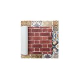 Golden Taş Desenli 3 Boyutlu 13631 Duvar Kağıdı (5m²) - Tutkal Hediyeli - Mürdüm - 53 x 1000 cm