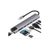 Golden Tech Macbook Pro Air Uyumlu Usb Type-c 8 Hub Dönüştürücü Çevirici Çoklayıcı Usb Hdmı Micro Sd 8in1