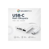 Golden Tech Type C To SD Micro SD TF Kart Okuyucu ve USB Çevirici 3 in 1 Dönüştürücü Adaptör