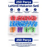 Goldenbee 250 Parça Lehimli Makaron Seti Kablo Birleştirici Ek Muf 5 Çeşit Plastik Çantada