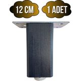 GOLDENWOODEN Kale Ayarlı Ahşap Ayak Mobilya Masa ve Dolap Ayağı(Antrasit)(Kayın/gürgen Ağacı) - 12cm - 1 ADET