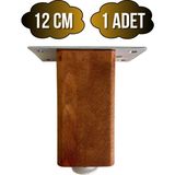 GOLDENWOODEN Kale Ayarlı Ahşap Ayak Mobilya Masa ve Dolap Ayağı(Ceviz)(Kayın/gürgen Ağacı) - 12cm - 1 ADET
