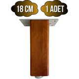 GOLDENWOODEN Kale Ayarlı Ahşap Ayak Mobilya Masa ve Dolap Ayağı(Ceviz)(Kayın/gürgen Ağacı) - 18cm - 1 ADET