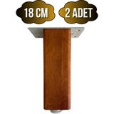 GOLDENWOODEN Kale Ayarlı Ahşap Ayak Mobilya Masa ve Dolap Ayağı(Ceviz)(Kayın/gürgen Ağacı) - 18cm - 2 ADET